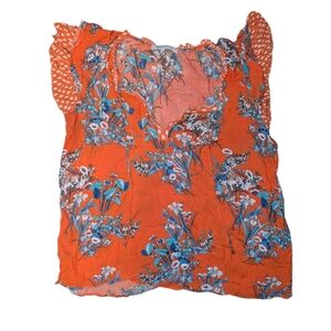 Rose + Olive Top Size Large Orange 🧡🍊